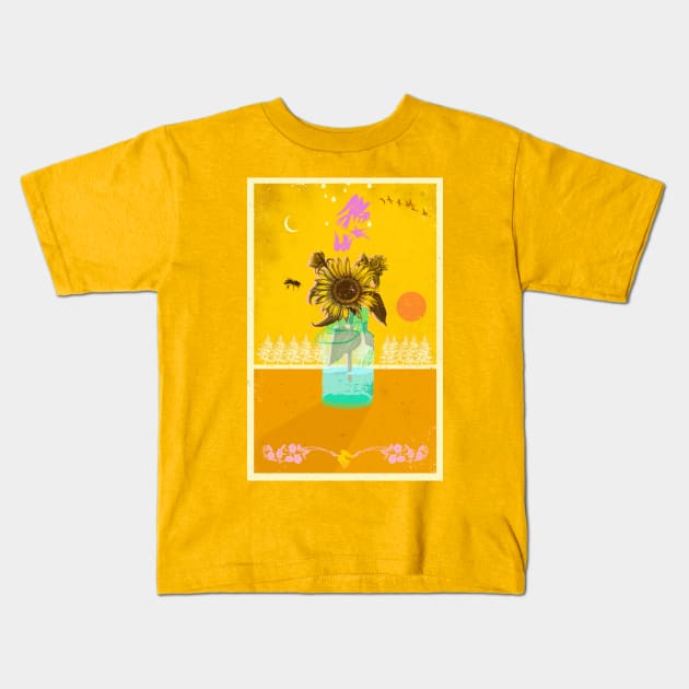 SUNFLOWER JAR Kids T-Shirt by Showdeer